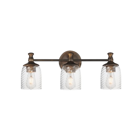 Maxim Lighting Swirl 3-Light Bath Vanity, Antique Bronze 21353CRANB